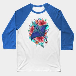 Manta Ray Design by Lorna Laine Baseball T-Shirt